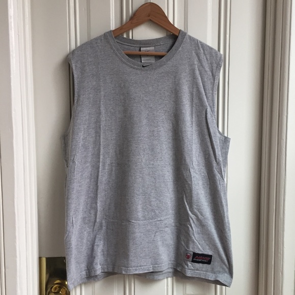 Nike Other - Nike Grey Cotton Short Sleeve Basketball Tank